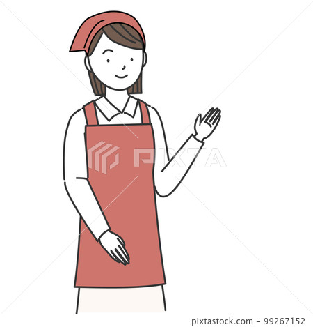 Supermarket female clerk giving guidance Supermarket female clerk giving guidance 99267152