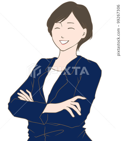 微笑著雙臂交叉的女商人 99267306