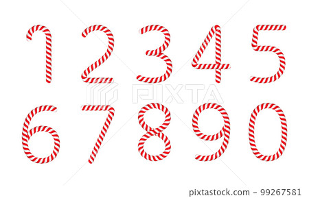 Candy Canes Numbers Candy Canes Numbers 99267581