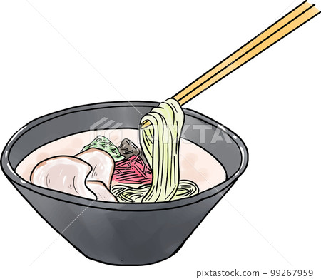 Illustration of pork bone ramen Illustration of pork bone ramen 99267959