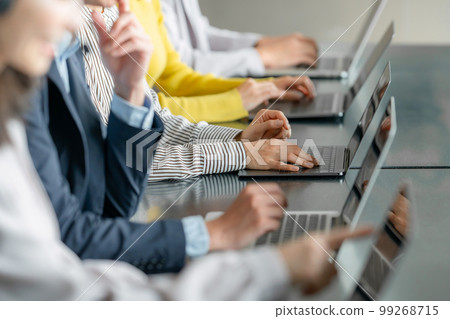 Business personal computer at hand line up 99268715