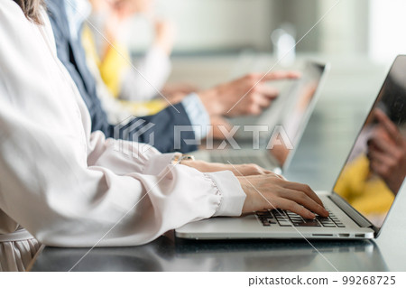Business personal computer at hand line up Business personal computer at hand line up 99268725