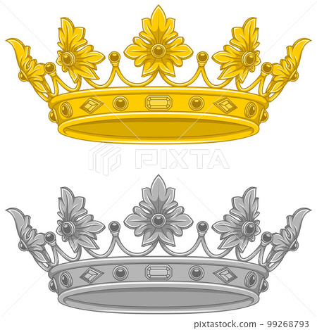 Vector design of crown with diamonds Vector design of crown with diamonds 99268793