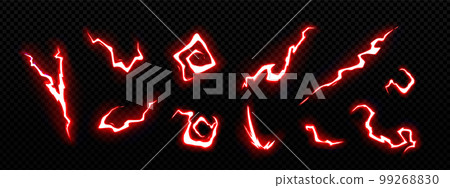 Thunder game lightning effect. Magic neon effect 99268830
