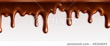 Realistic dripping chocolate texture vector border Realistic dripping chocolate texture vector border 99268843