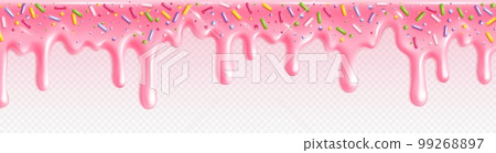 Pink strawberry donut icing glaze with candy melt Pink strawberry donut icing glaze with candy melt 99268897