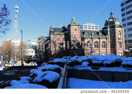 Bank of Iwate Red Brick Building in winter Bank of Iwate Red Brick Building in winter 99269349
