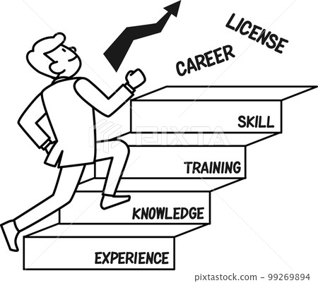 試圖提高他的技能的商人 99269894