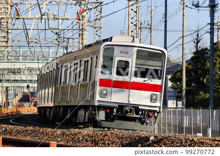 The Tojo Line's male... The 9000 series undergoing a trial run on the main line system during a general inspection. The Tojo Line's male... The 9000 series undergoing a trial run on the main line system during a general inspection. 99270772
