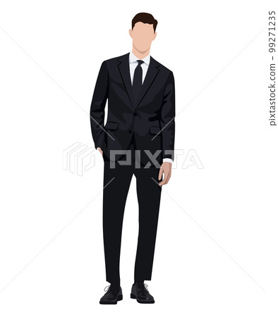 A man in a business suit on a white background.... - Stock Illustration ...