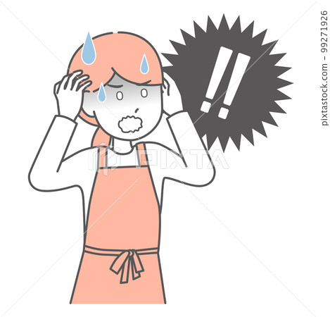Shocked woman (with exclamation mark) 99271926