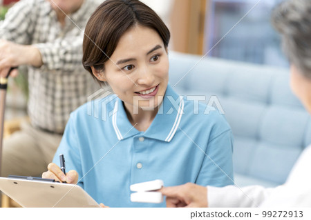 Caregiver who manages physical condition Caregiver who manages physical condition 99272913