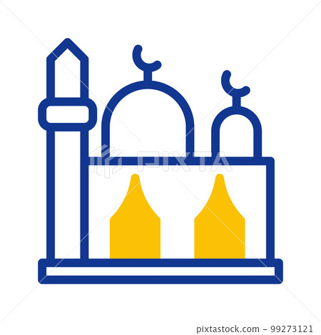 ramadan icon set duotone blue yellow style illustration vector element and symbol perfect. ramadan icon set duotone blue yellow style illustration vector element and symbol perfect. 99273121