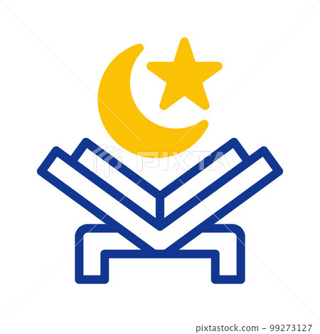 ramadan icon set duotone blue yellow style illustration vector element and symbol perfect. ramadan icon set duotone blue yellow style illustration vector element and symbol perfect. 99273127