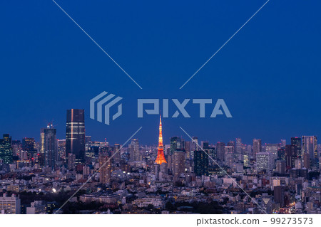 "Tokyo" Tokyo night view, Twilight Blue 99273573