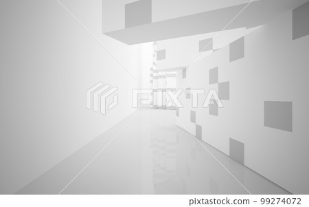 Abstract white interior of the future. 3D illustration and rendering Abstract white interior of the future. 3D illustration and rendering 99274072