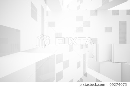 Abstract white interior of the future. 3D illustration and rendering Abstract white interior of the future. 3D illustration and rendering 99274073