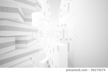 Abstract white interior of the future. 3D illustration and rendering Abstract white interior of the future. 3D illustration and rendering 99274074