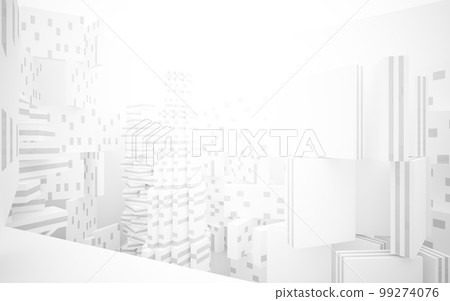 Abstract white interior of the future. 3D illustration and rendering Abstract white interior of the future. 3D illustration and rendering 99274076