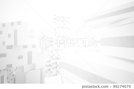 Abstract white interior of the future. 3D illustration and rendering Abstract white interior of the future. 3D illustration and rendering 99274079