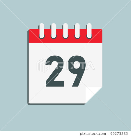 Icon page calendar day - number 29 99275283