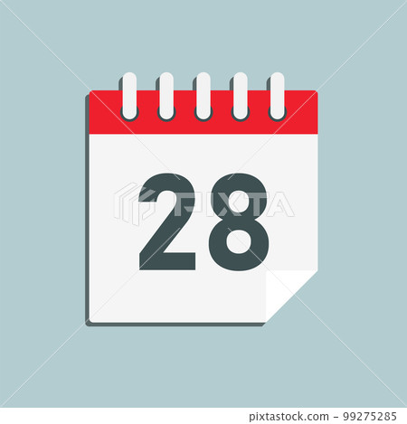 Icon page calendar day - number 28 Icon page calendar day - number 28 99275285