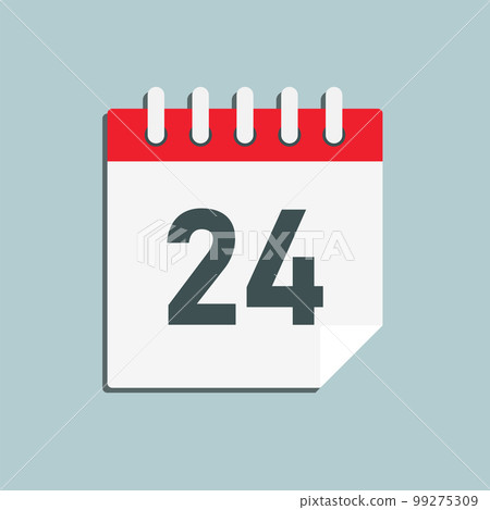 Icon page calendar day - number 24 Icon page calendar day - number 24 99275309