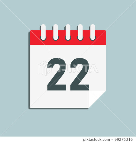 Icon page calendar day - number 22 Icon page calendar day - number 22 99275316