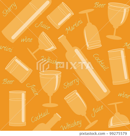 Seamless pattern with drinks and text Seamless pattern with drinks and text 99275579