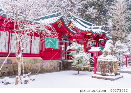 (Kanagawa) Hakone Shrine where there was snowfall 99275912