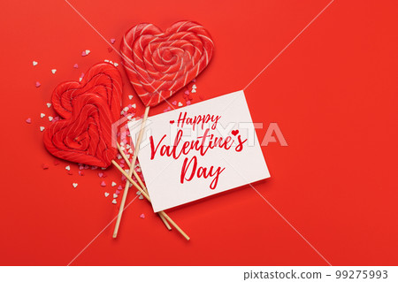 Candy sweets and greeting card for your greetings Candy sweets and greeting card for your greetings 99275993