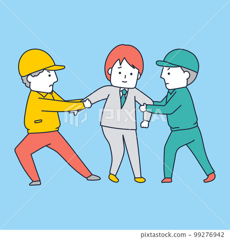 勞動力短缺的製造和物流場所的插圖素材 99276942