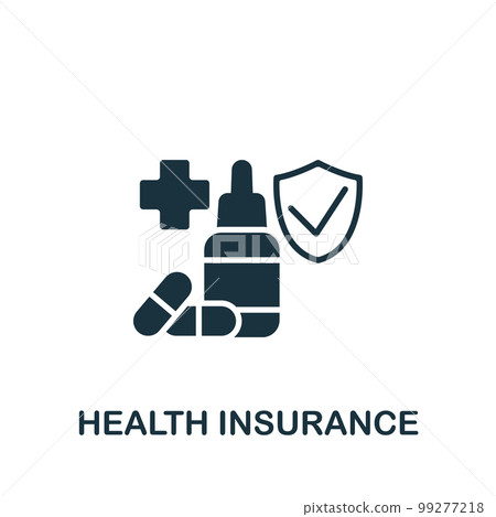 Health insurance icon. Monochrome simple sign from employee benefits collection. Health insurance icon for logo, templates, web design and infographics. Health insurance icon. Monochrome simple sign from employee benefits collection. Health insurance icon for logo, templates, web design and infographics. 99277218