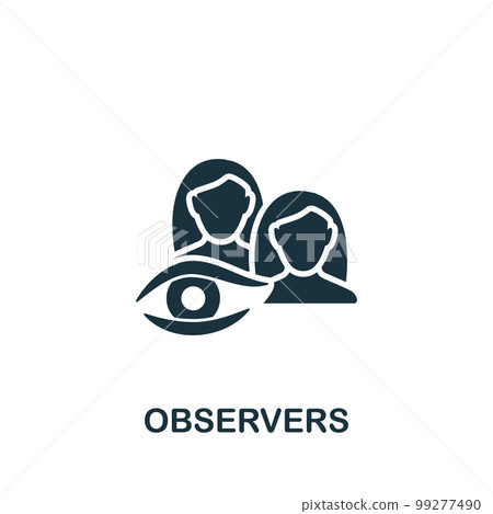 Observes icon. Monochrome simple sign from election collection. Observes icon for logo, templates, web design and infographics. 99277490