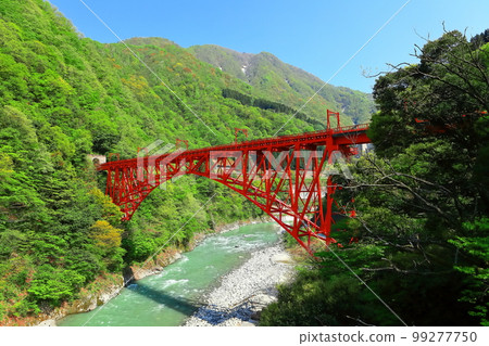 [富山縣]深綠色的黑部峽谷 99277750