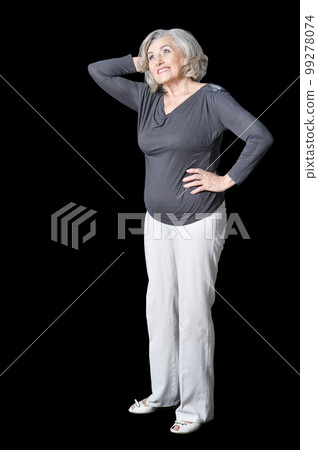 full height portrait of mature woman 99278074