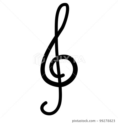 treble clef handwritten material treble clef handwritten material 99278823