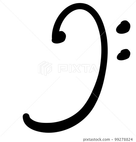 低音譜號手寫材料 低音譜號手寫材料 99278824