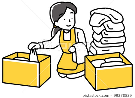 woman separating clothes 99278829