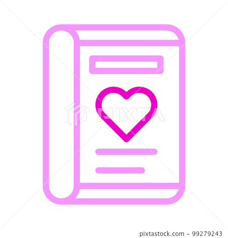 valentine icon set multicolor pink style illustration vector element and symbol perfect. 99279243