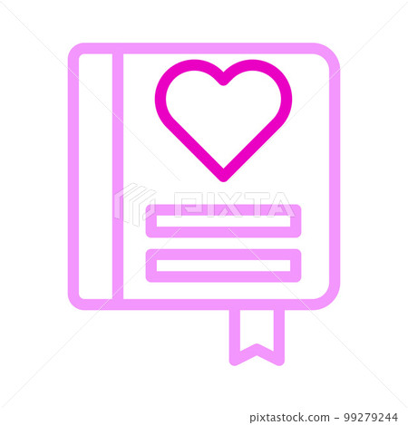 valentine icon set multicolor pink style illustration vector element and symbol perfect. 99279244