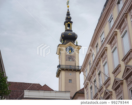 image of Linz, Austria during cloudy summer day. image of Linz, Austria during cloudy summer day. 99279344