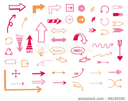 hand drawn arrow set hand drawn arrow set 99280380