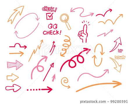 hand drawn arrow set hand drawn arrow set 99280391