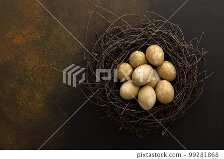 Cosmic Easter eggs in a nest Cosmic Easter eggs in a nest 99281868