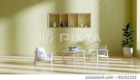 Clear living room in morning light mock up design 99282202