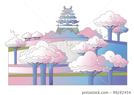 從櫻花公園眺望名古屋城的風景 從櫻花公園眺望名古屋城的風景 99282454