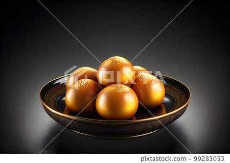 GULAB JAMUN on black background created with generative AI technology GULAB JAMUN on black background created with generative AI technology 99283053