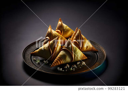 MANDAZI on black background created with generative AI technology 99283121