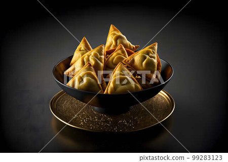 MANDAZI on black background created with generative AI technology 99283123
